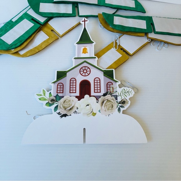 9 Piece First Communion/Baptism Decorations Honeycomb Centerpieces Table Décor - Picture 5 of 9